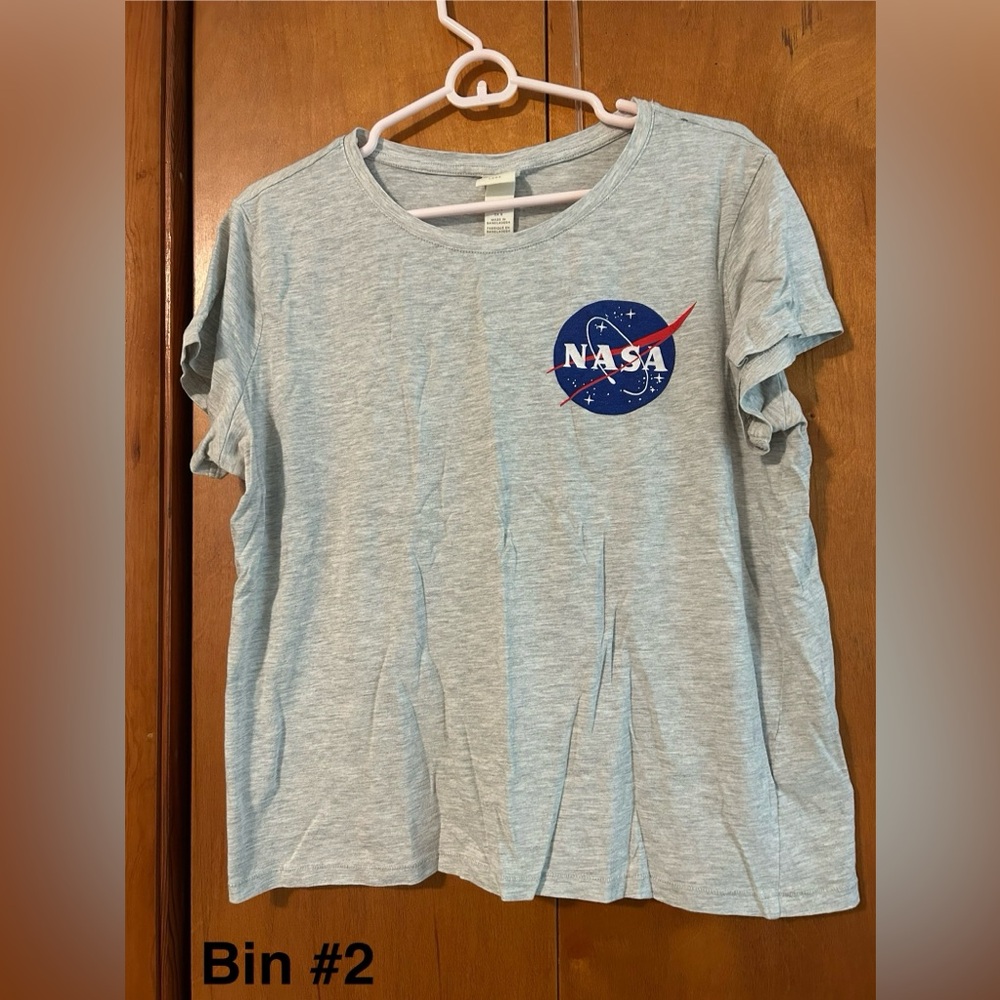 H&M Light Gray NASA Tee